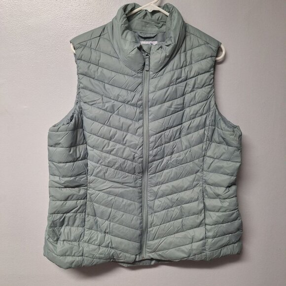 Old Navy Vest Active Athletic Exercise Walk Run Winter Fall Womens XL Zip Pocket - Picture 1 of 8